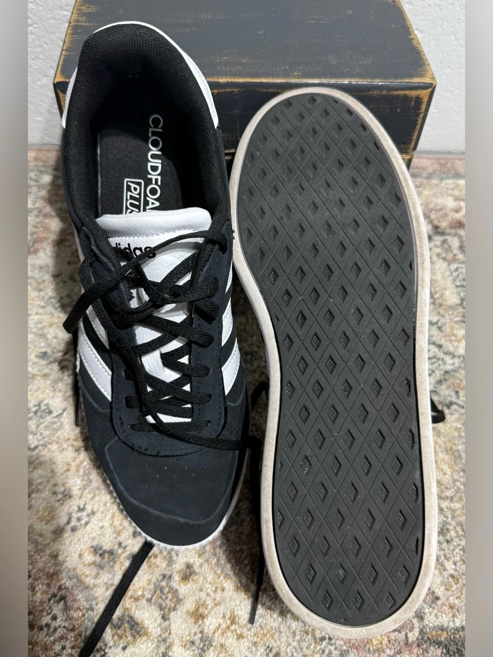adidas Black & White Low-Top Sneakers